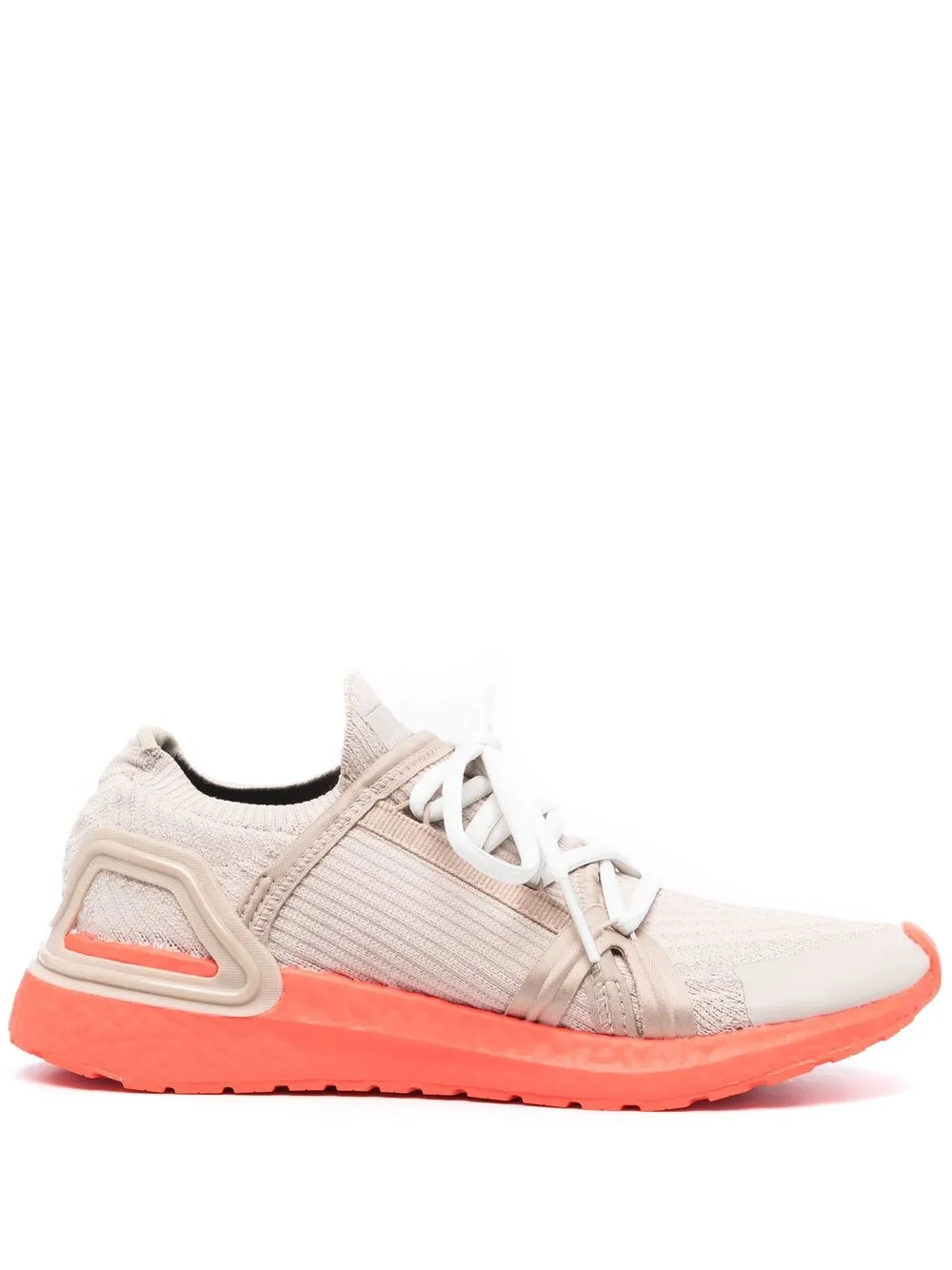 Adidas By Stella Mccartney Mesh Lace-up Sneakers In Ocher