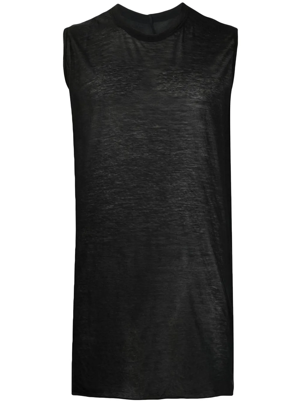 

Rick Owens semi-sheer jersey vest - Black