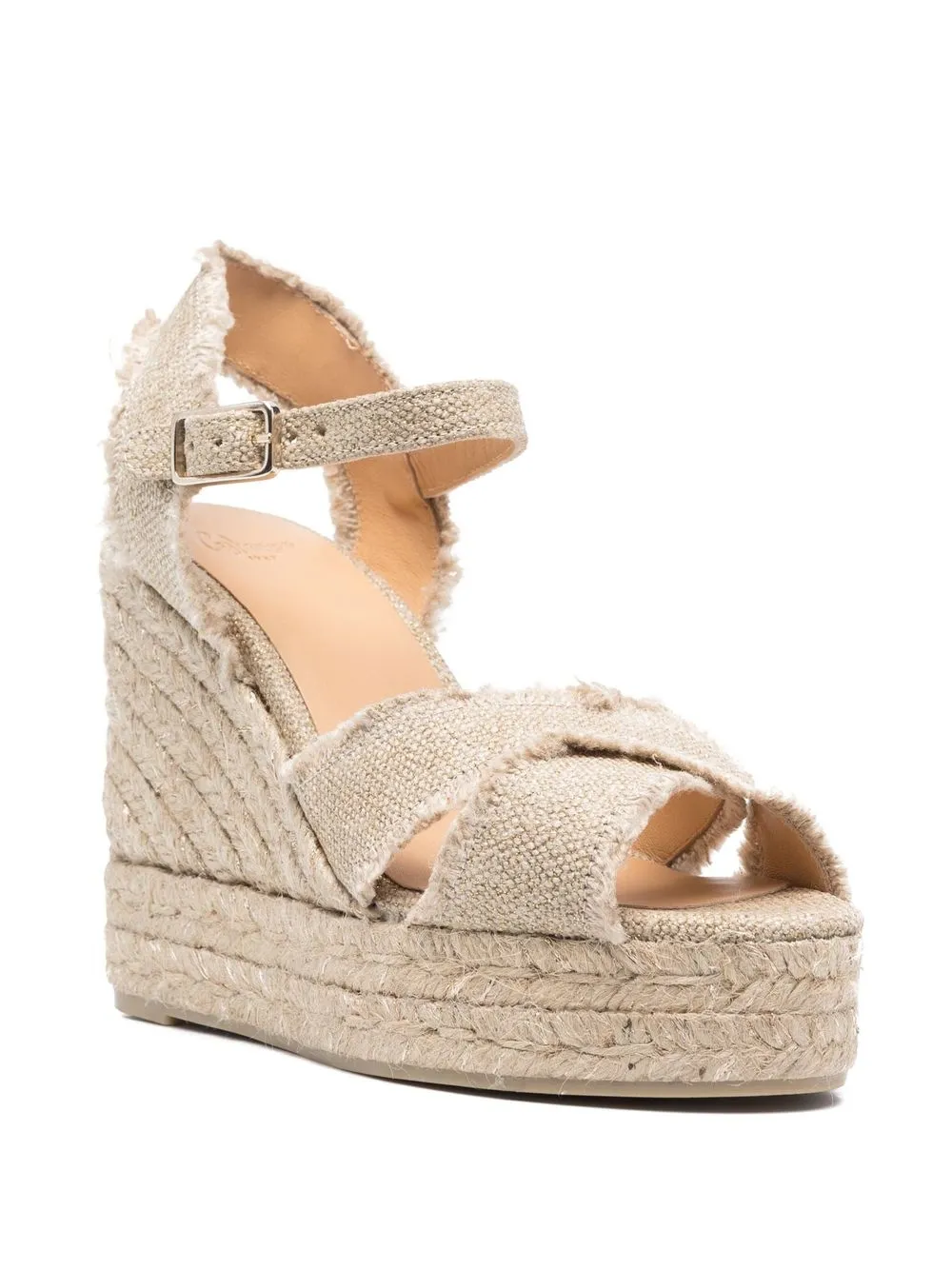 Castañer Bromelia sandalen met sleehak - Beige
