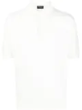 Zegna plain short-sleeved polo shirt - White