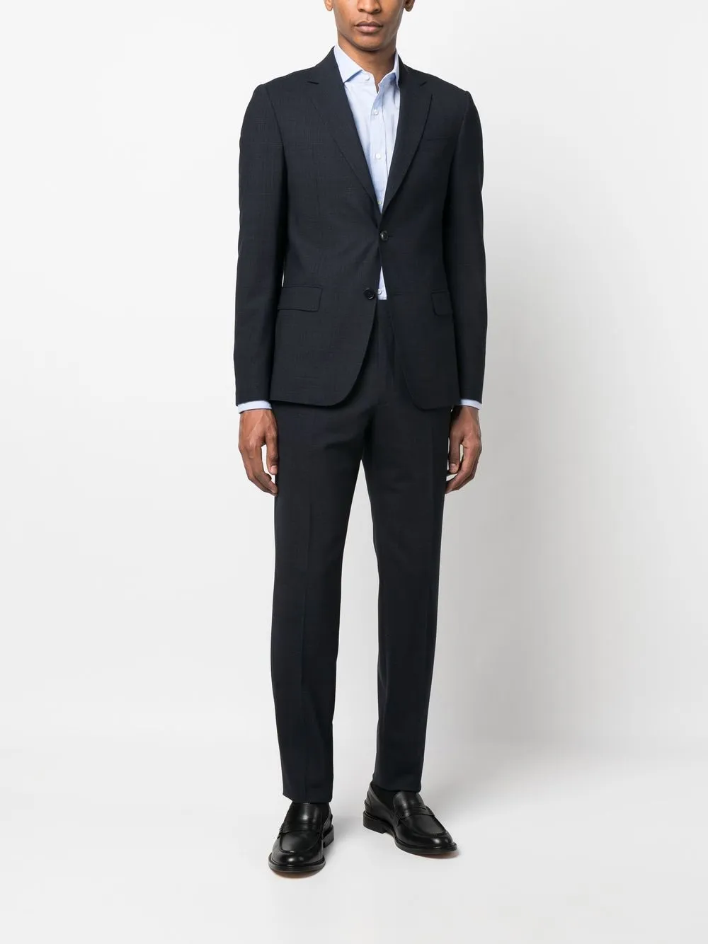 Zegna Pak met enkele rij knopen - Blauw