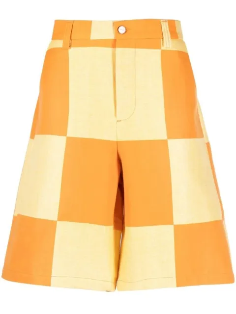 Jacquemus checkerboard-print knee-length shorts