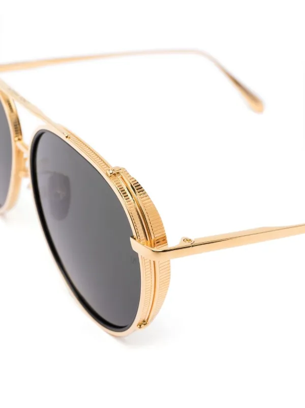 Torino Aviator Sunglasses in Yellow Gold