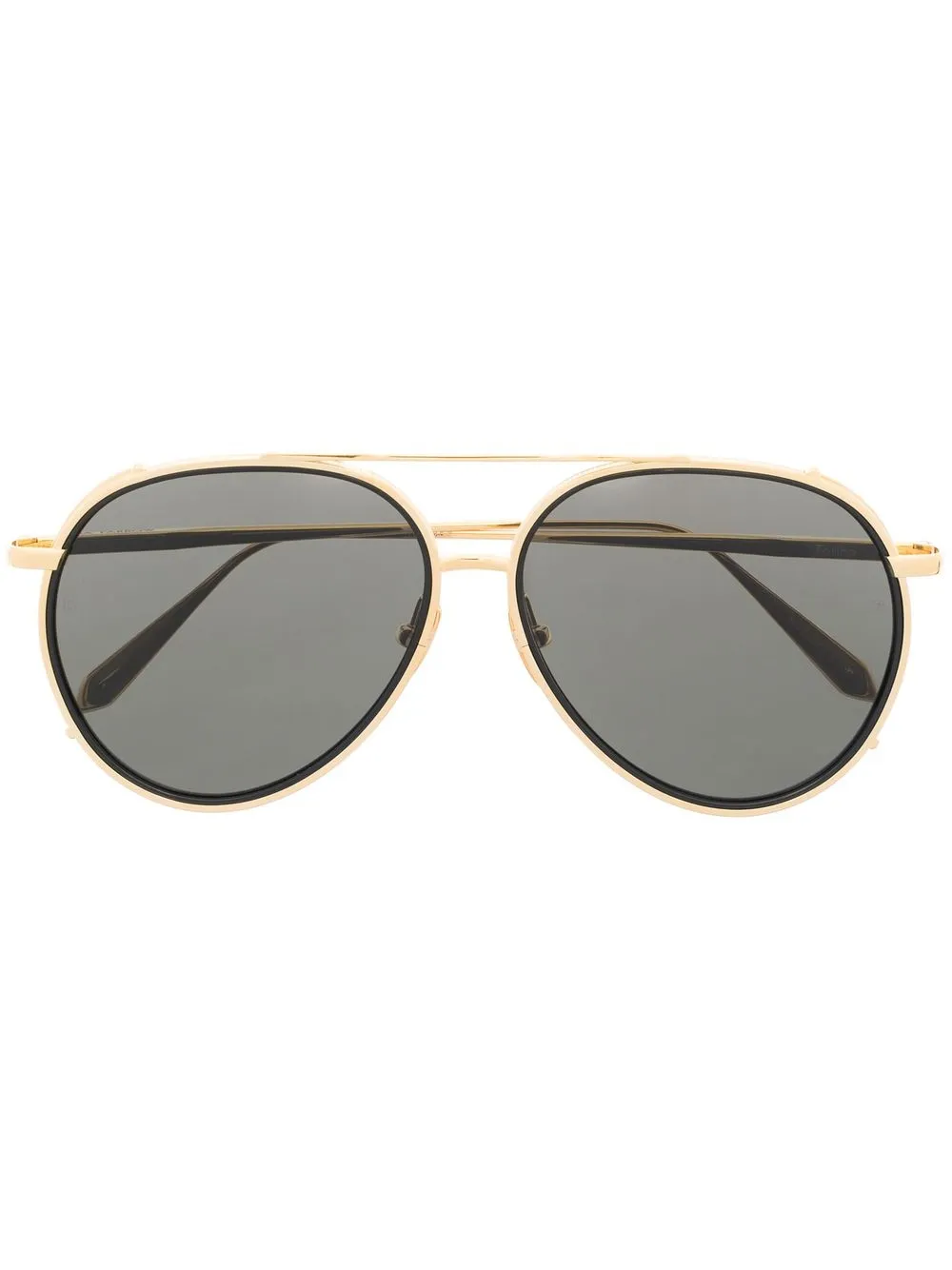 

Linda Farrow Torino pilot-frame sunglasses - Gold