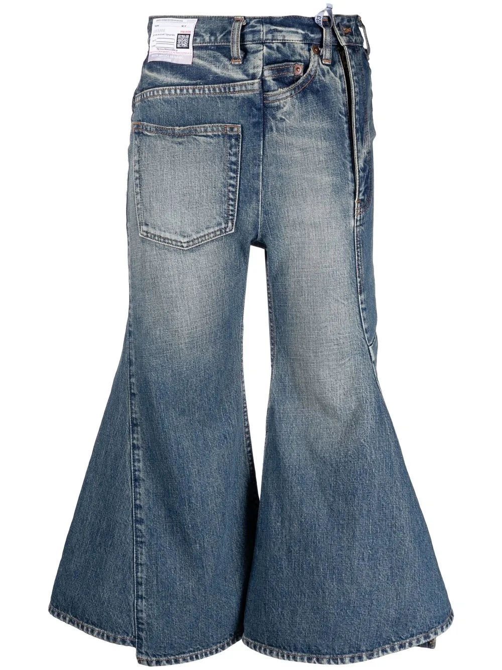 

Maison Mihara Yasuhiro cropped flared denim jeans - Blue