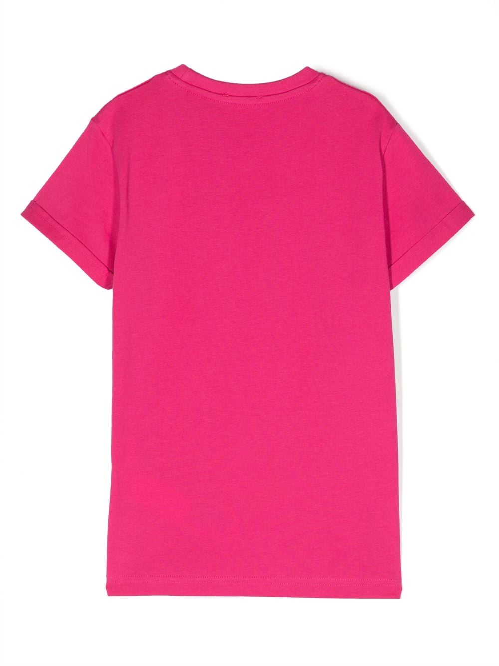 Diesel Kids T-shirt met pailletten - Roze