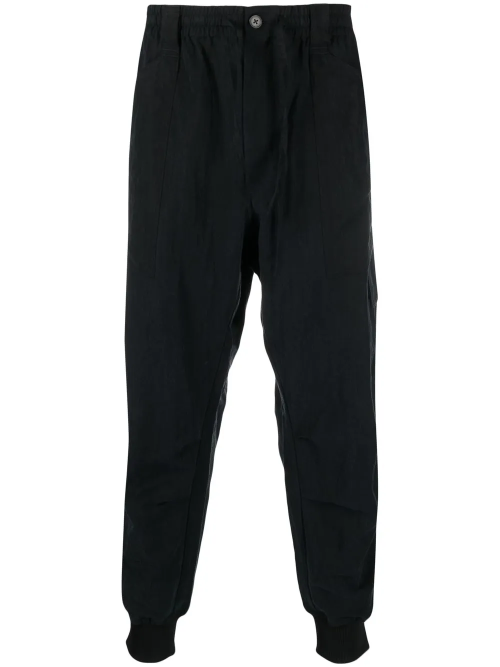 y-3 pantalon fuselé à poches cargo - noir