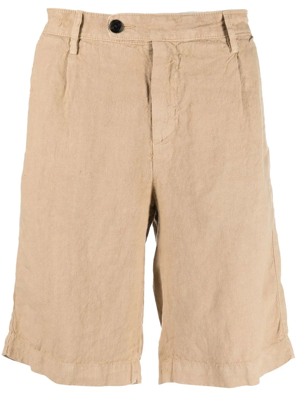 Massimo Alba Mid-rise Cotton Shorts In Nude