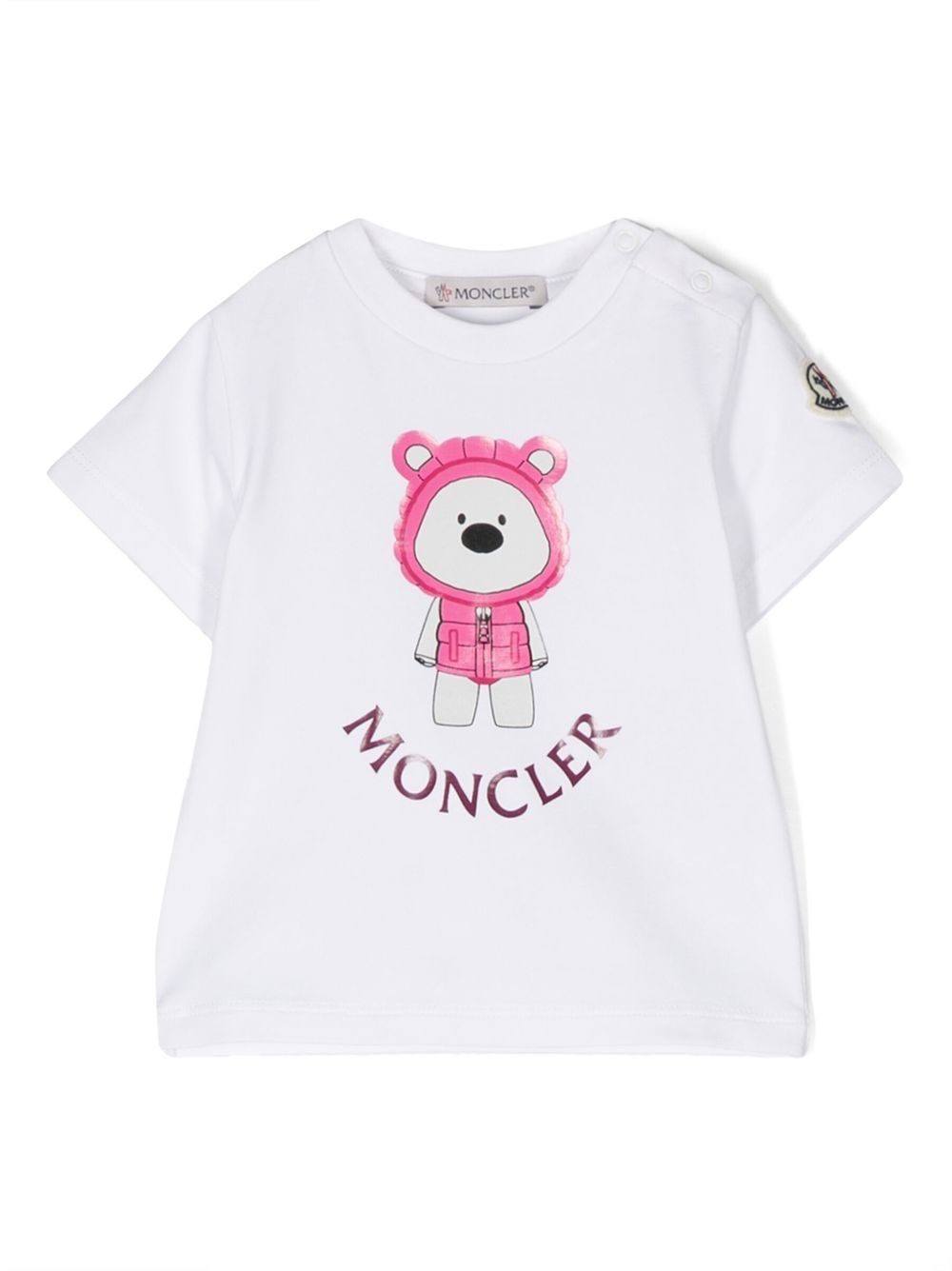 Moncler Enfant graphic-print stretch-cotton T-shirt - White