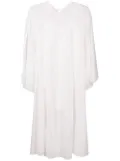 Olympiah wide-sleeved fringe-detail dress - White