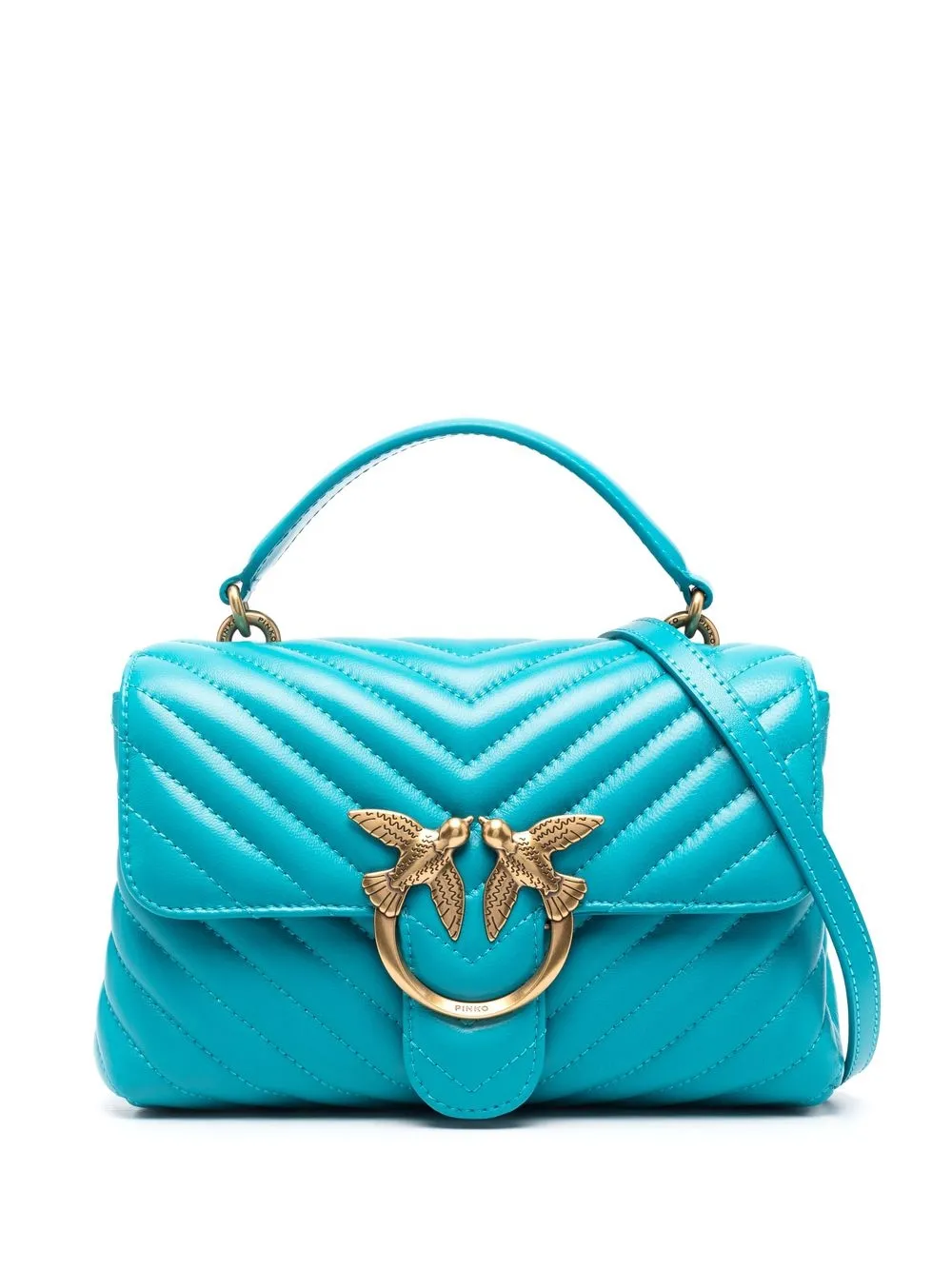 

PINKO Love Birds quilted shoulder bag - Blue