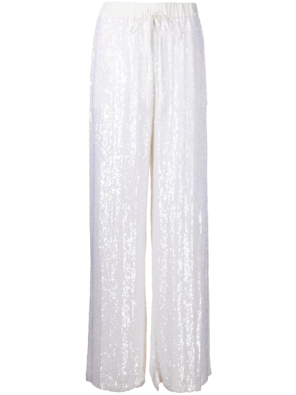 

P.A.R.O.S.H. sequin-embellished straight-leg trousers - Neutrals