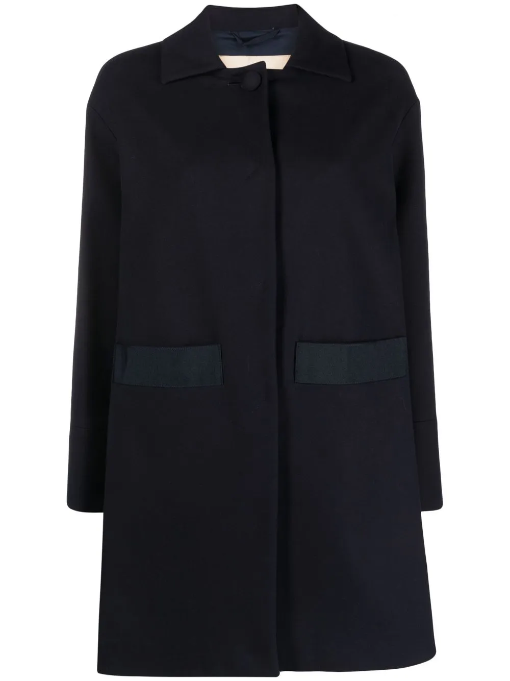 

Herno long-sleeve high-low coat - Blue