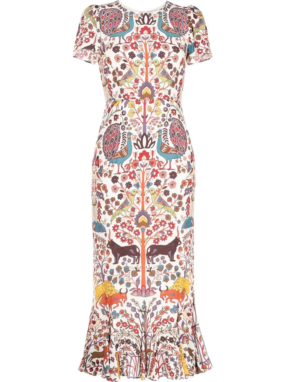 

RHODE graphic-print short-sleeve midi dress - Multicolour