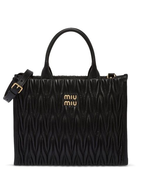 Miu Miu Matelassé leather tote WOMEN