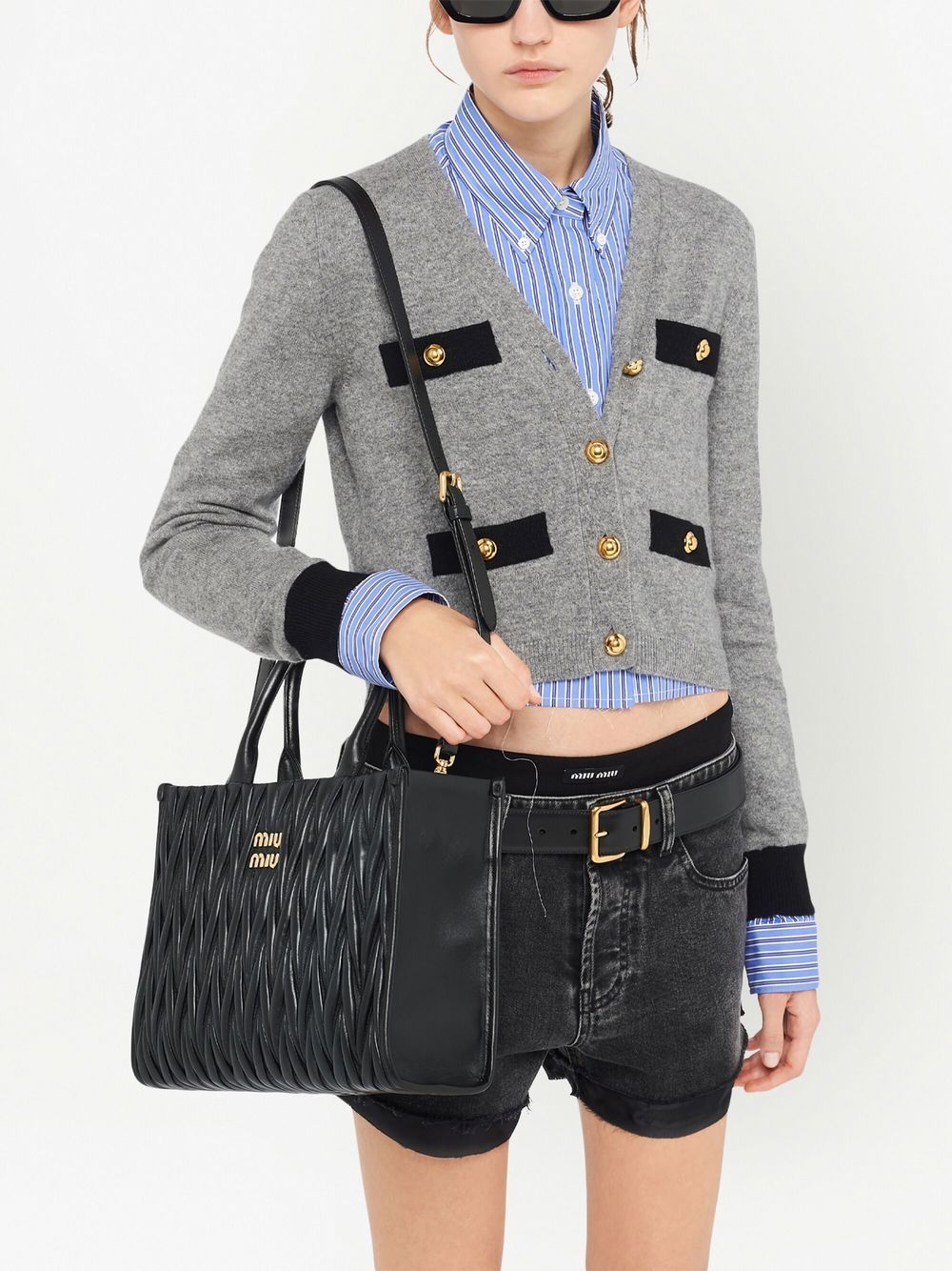 Miu Miu Matelassé leather tote WOMEN