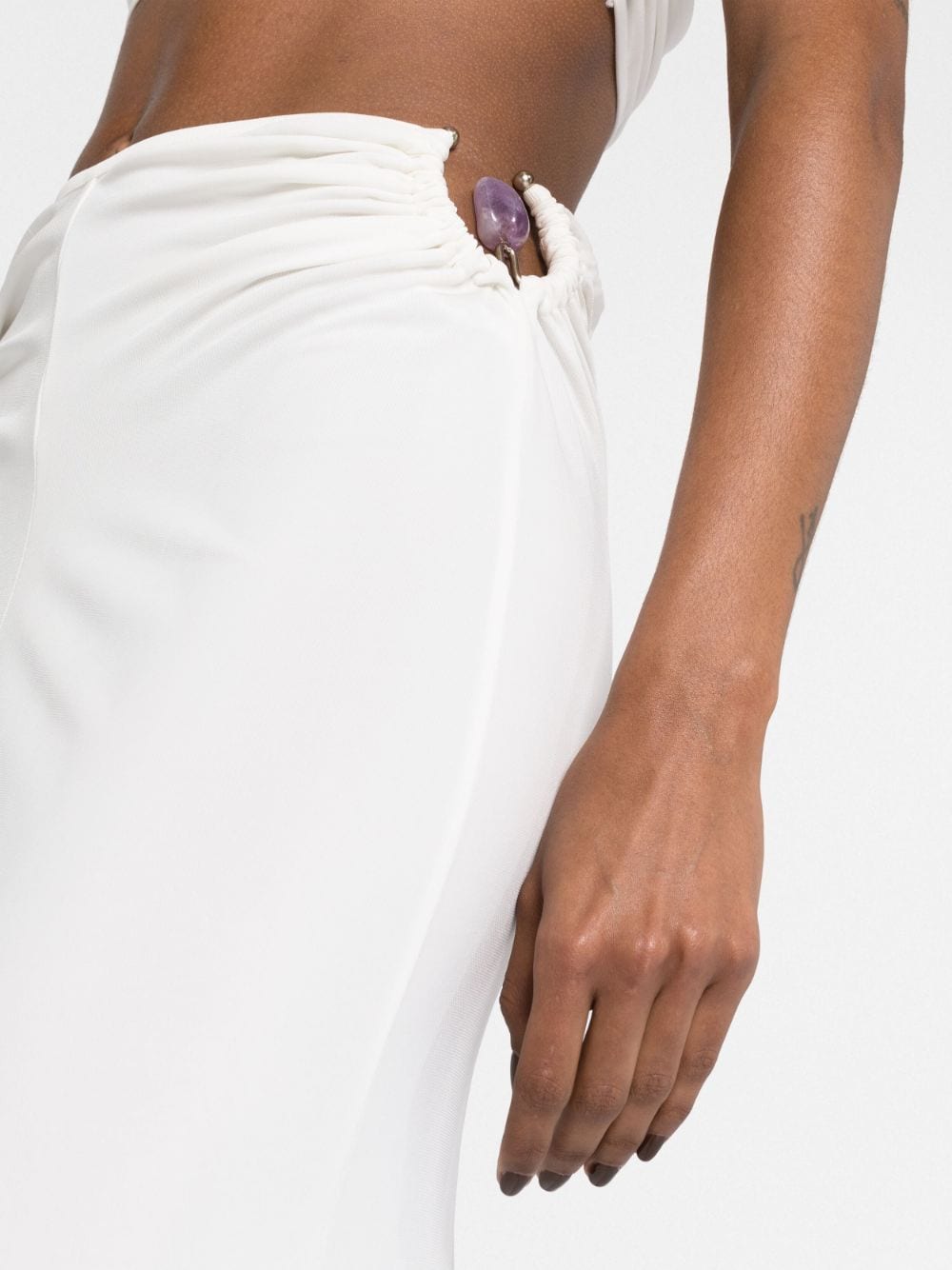 Shop Christopher Esber Duality Orbit Maxi Skirt In White