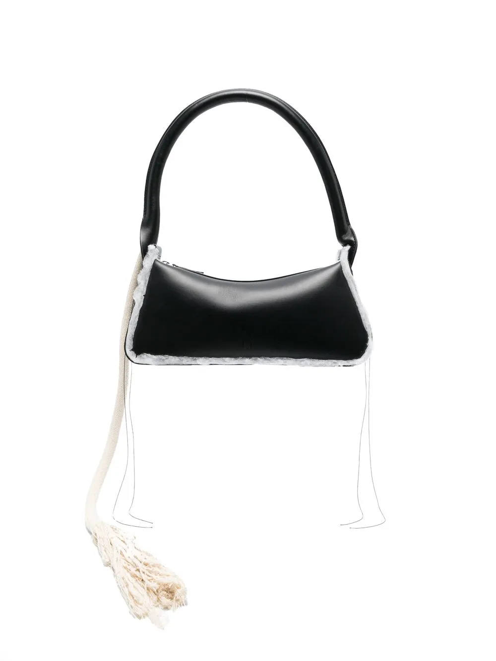 

DENTRO Savvas leather shoulder bag - Black