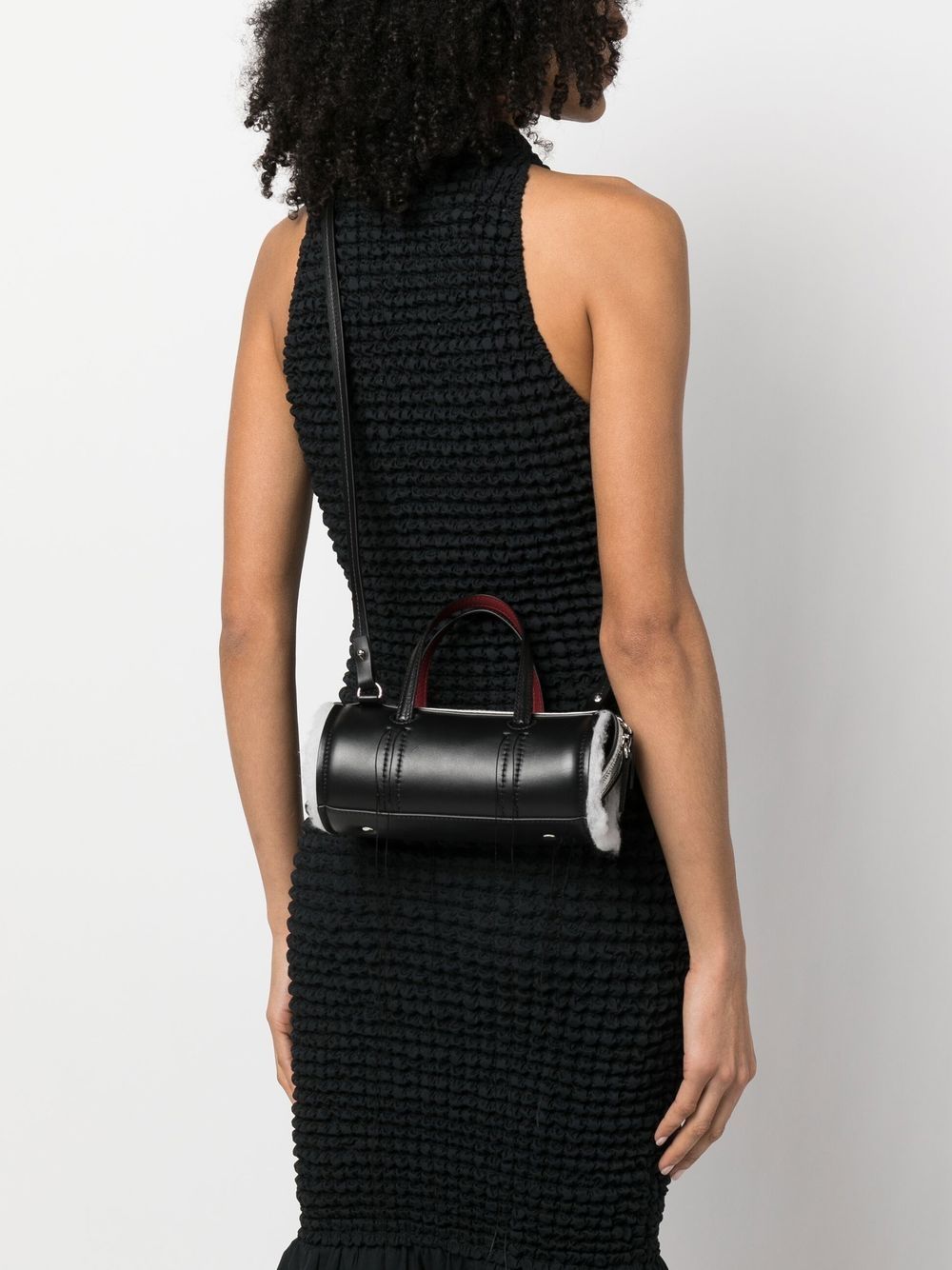 Shop Dentro Anona Leather Crossbody Bag In Black