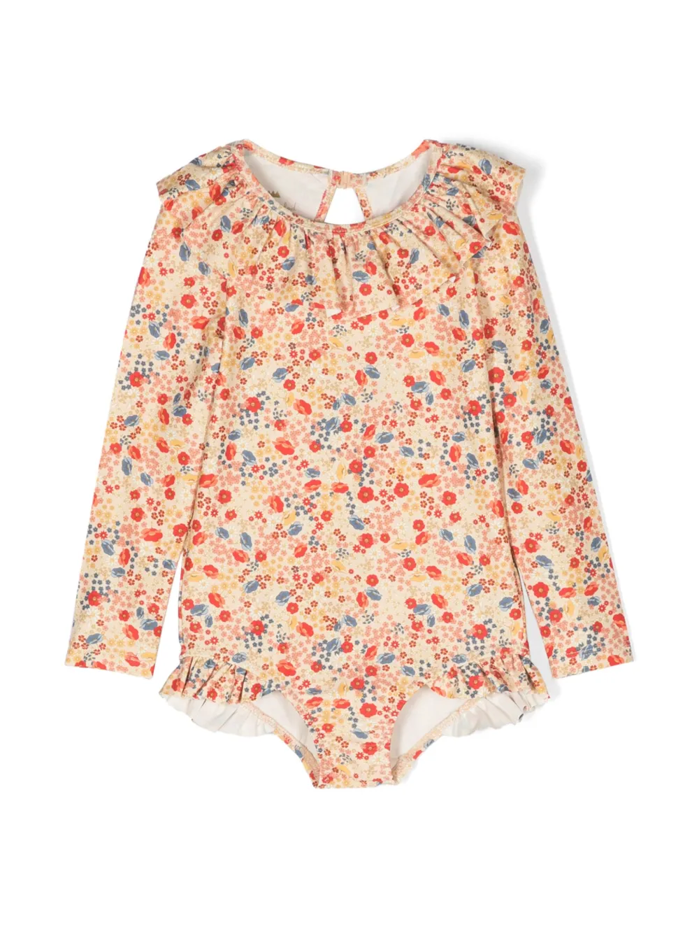 Konges Sløjd floral-print long-sleeve swimswuit | Yellow | Image 1