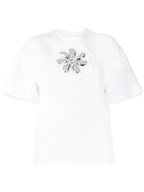 AREA embellished cut-out T-shirt
