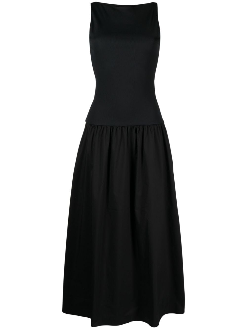 Anna Quan Juliana Drop-waist Maxi Dress In Noir