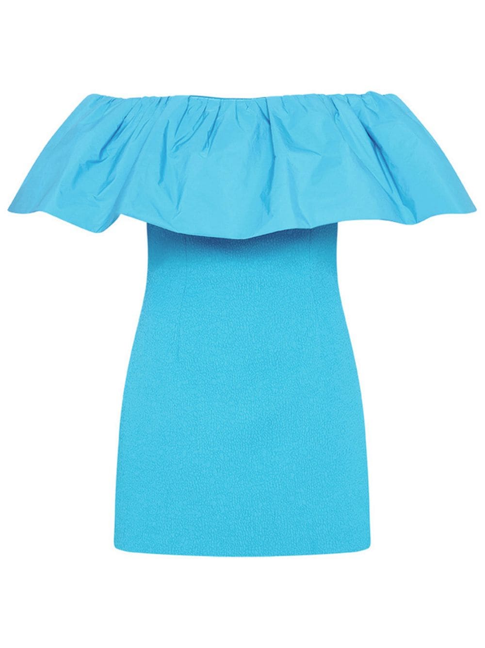 Shop Rebecca Vallance Cecily Off-shoulder Minidress In Blue
