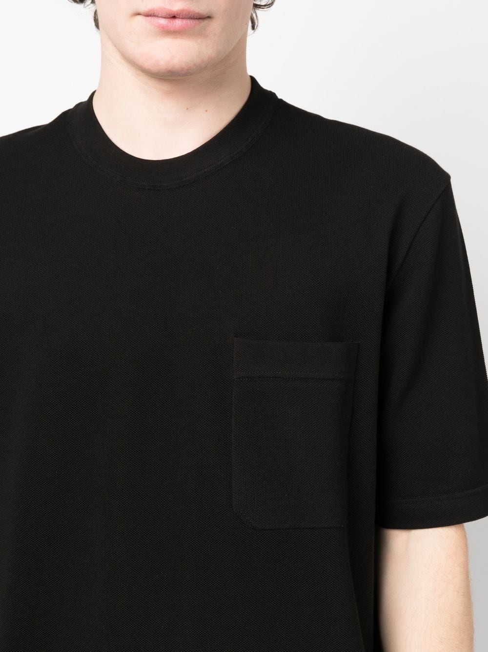 Shop Zegna Chest Pocket T-shirt In Black