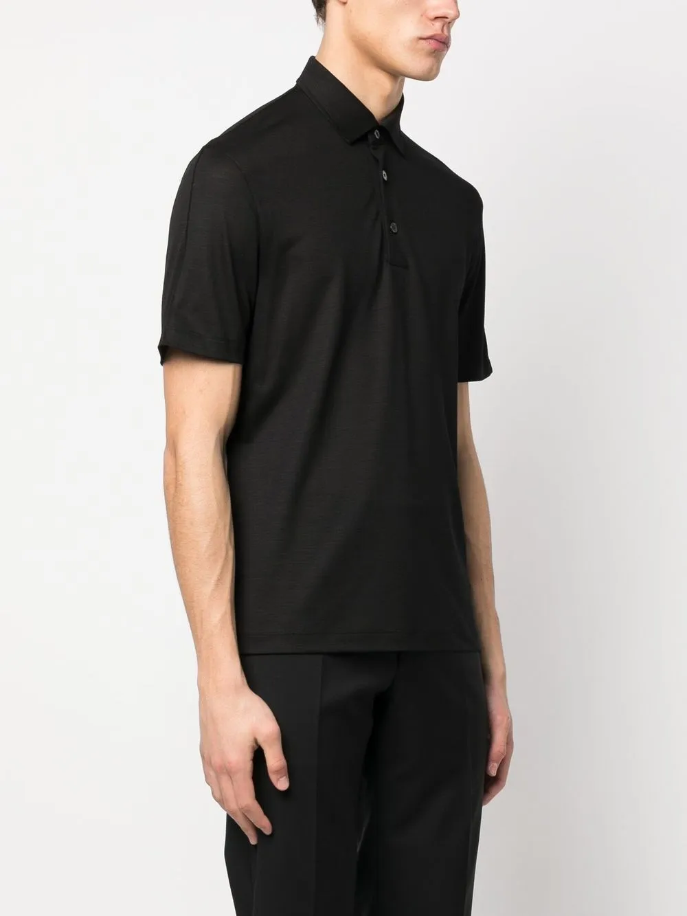 ZEGNA PLAIN SHORT-SLEEVED POLO SHIRT