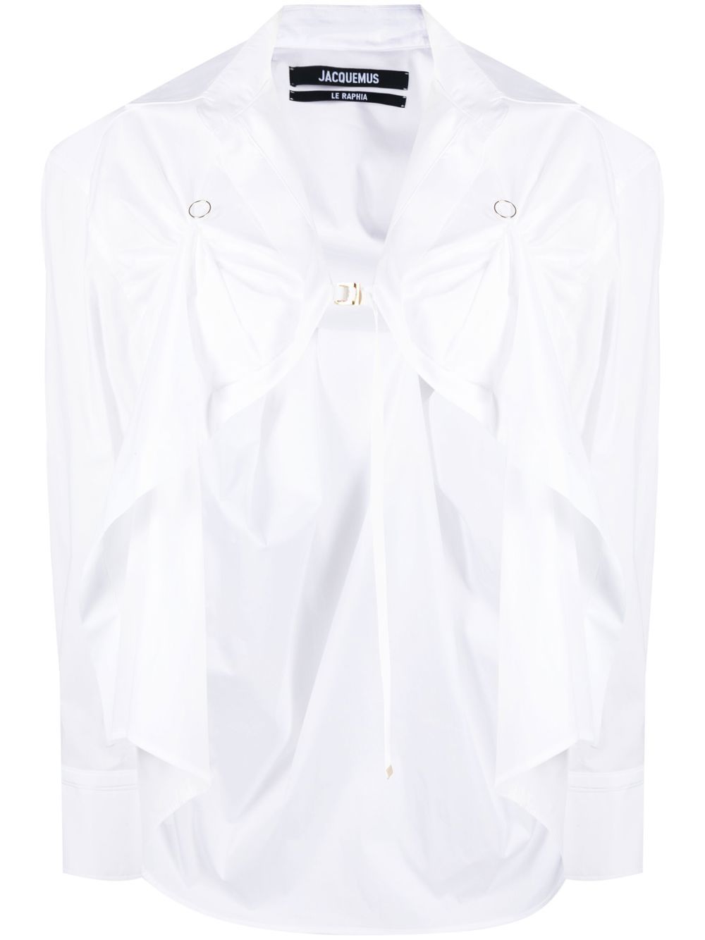 Shop Jacquemus La Chemise Amaro Shirt In White
