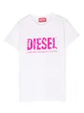 Diesel Kids sequin-logo cotton T-shirt - White