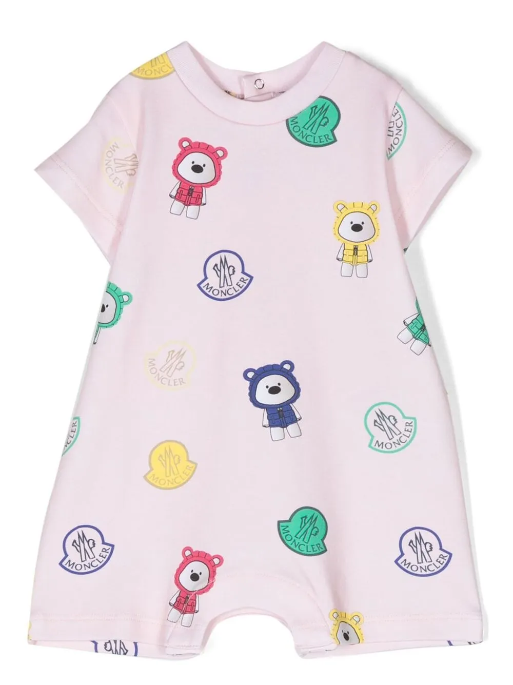 

Moncler Enfant all-over graphic-print romper - Pink