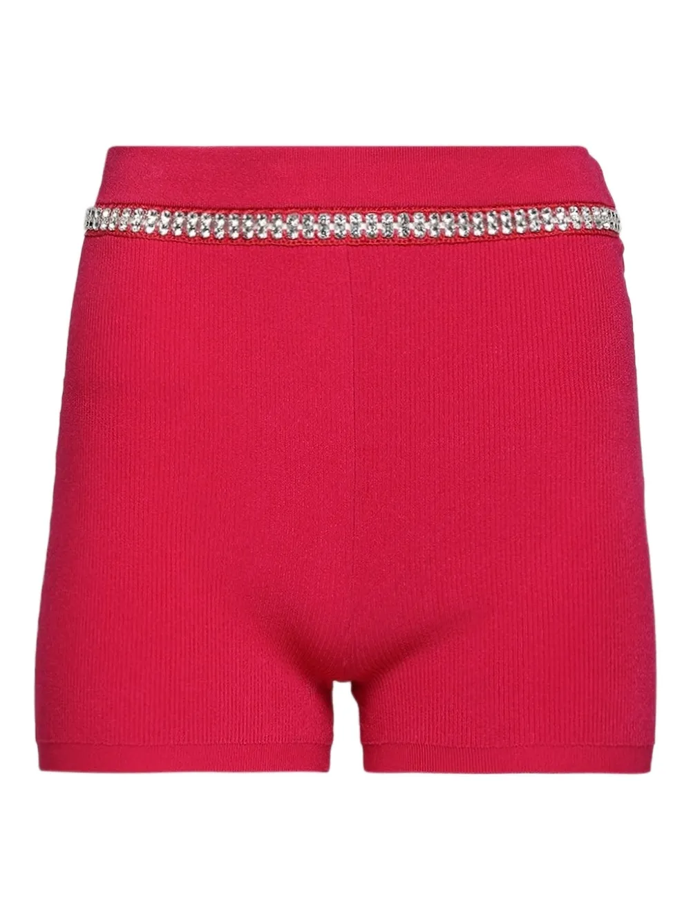 Rabanne crystal-embellished ribbed shorts | Pink | Image 1