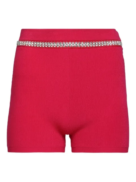 Rabanne crystal-embellished ribbed shorts