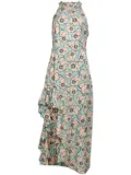 Agua By Agua Bendita Gerbera floral-print dress - Blue