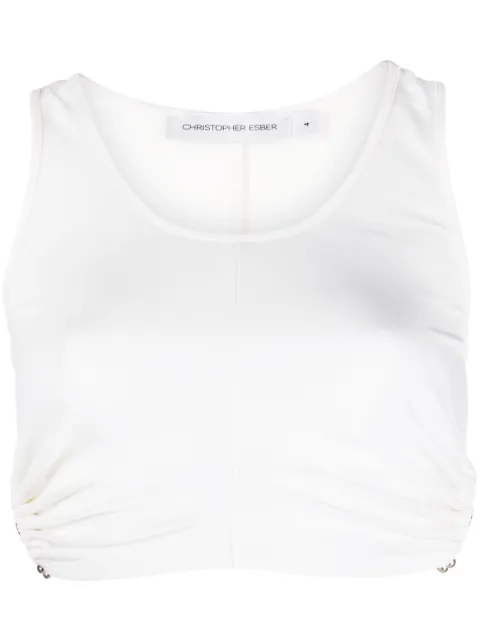 Christopher Esber Duality Orbit cropped top