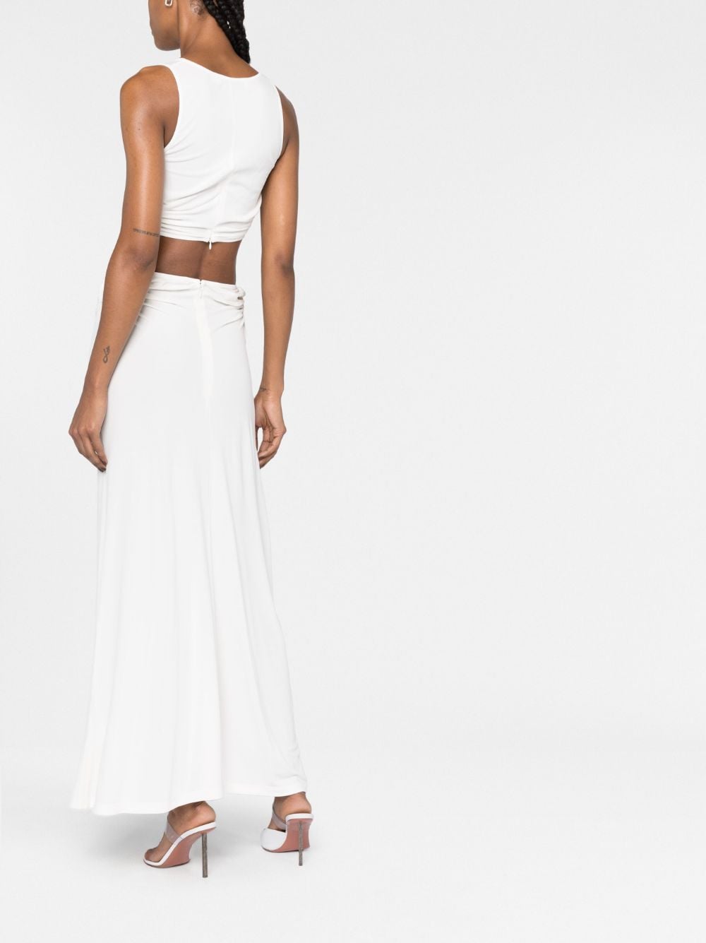 Shop Christopher Esber Duality Orbit Cropped Top In White