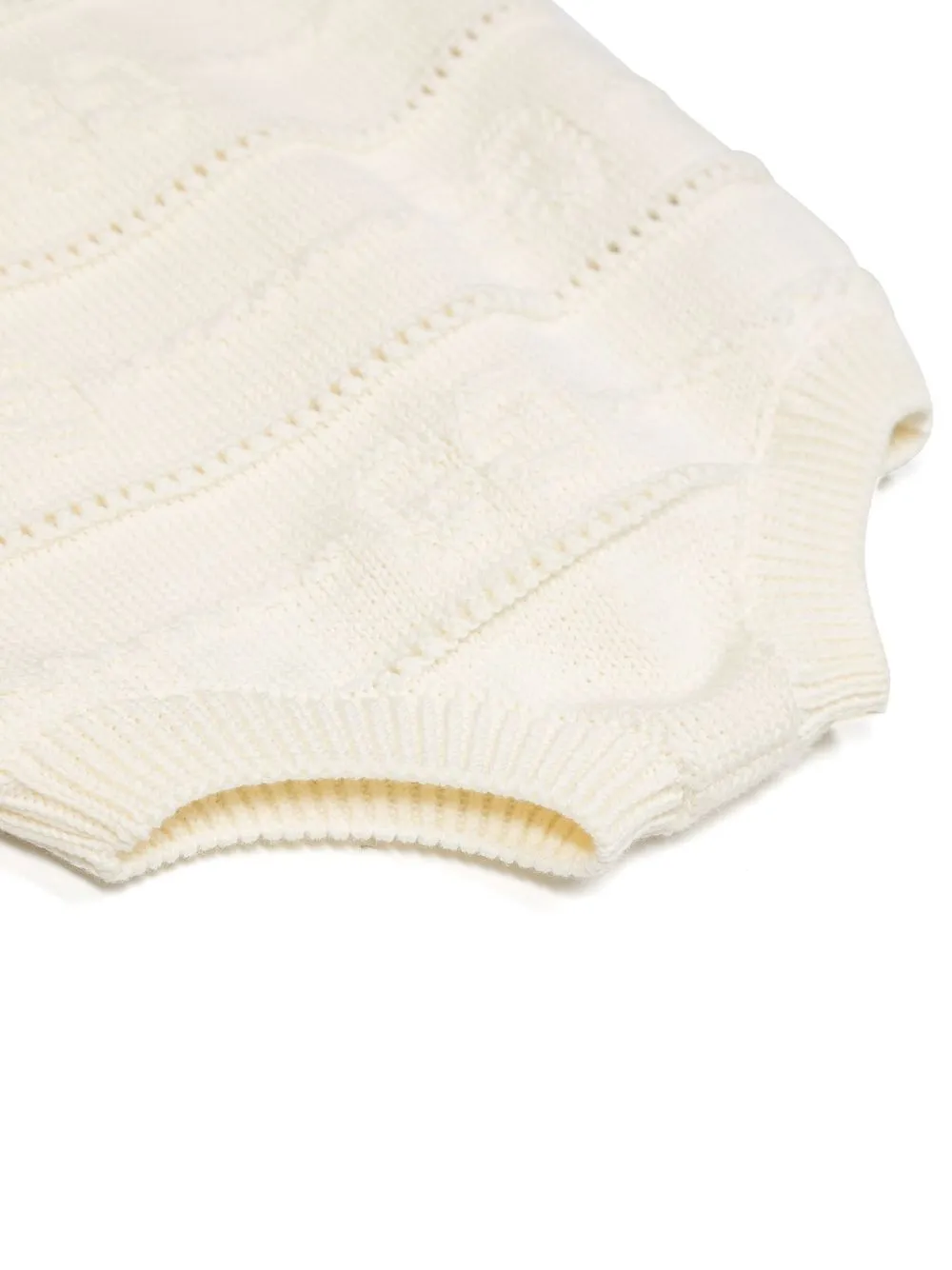 Gucci Kids Ribbed Knitted Shorts - Neutrals 