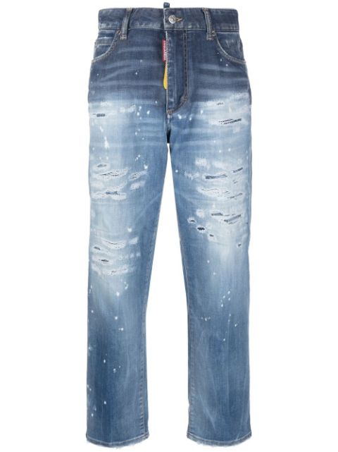 DSQUARED2 logo-patch cropped jeans Women