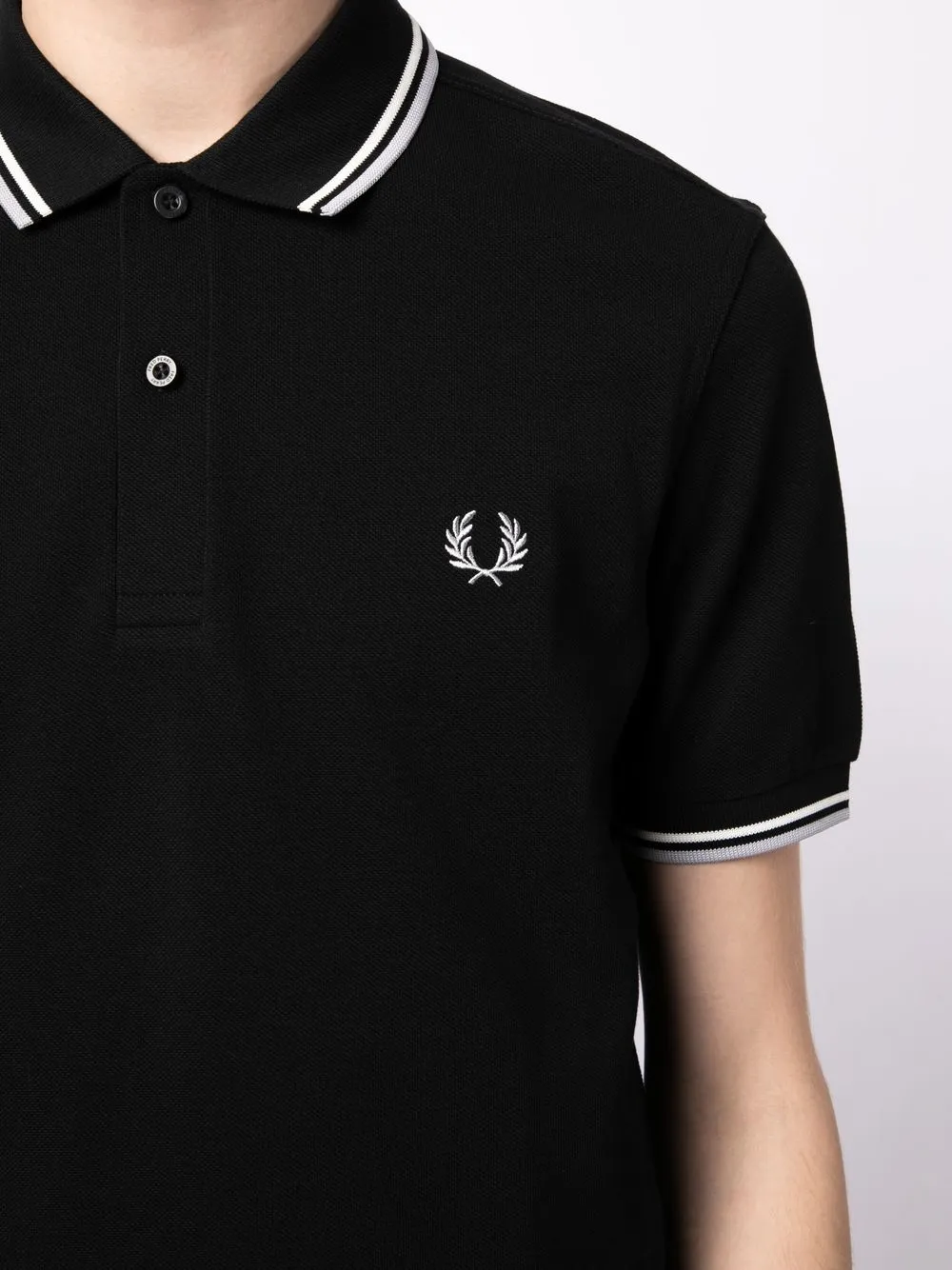 Fred Perry Twin Tipped Polo Shirt In 黑色