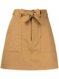 izzue belted-waist A-line skirt - Brown