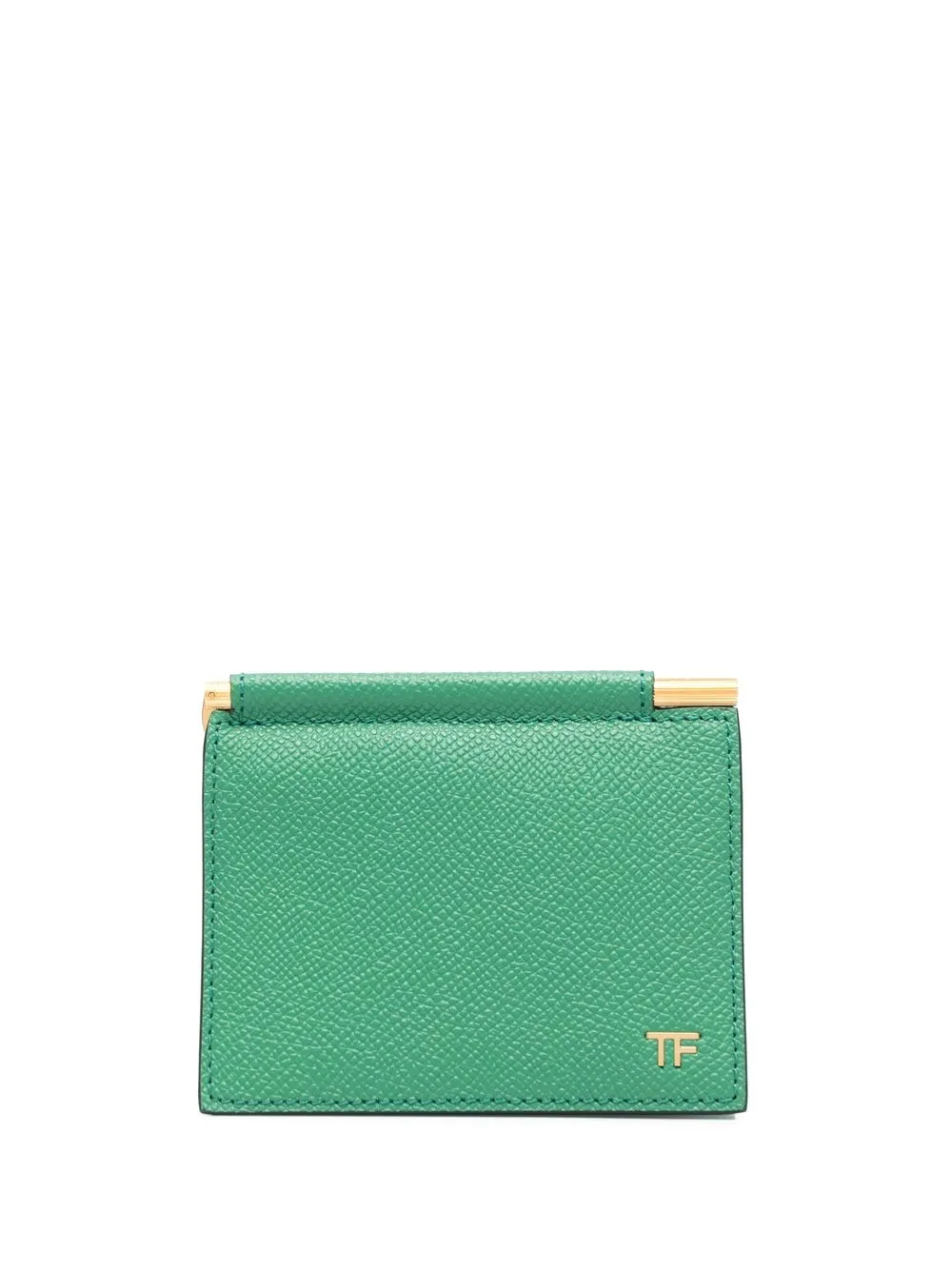 

TOM FORD logo-plaque bifold cardholder - Green