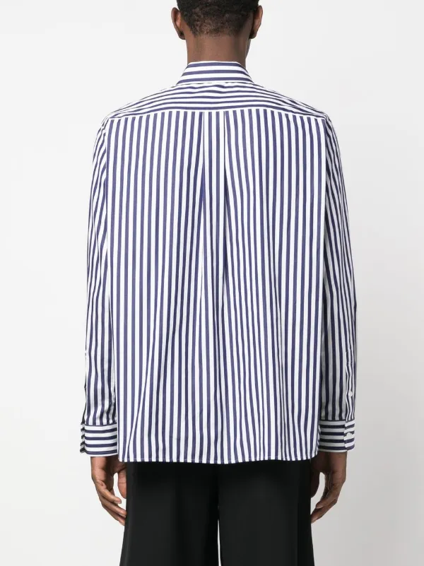 Sacai Striped long-sleeved Shirt - Farfetch