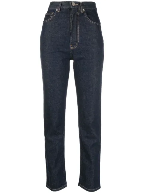 Alaïa Calça jeans slim cintura alta