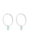 APM Monaco crystal-embellishment clicker hoops - Silver