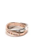 APM Monaco crystal embellishment two-tone ring - Gold