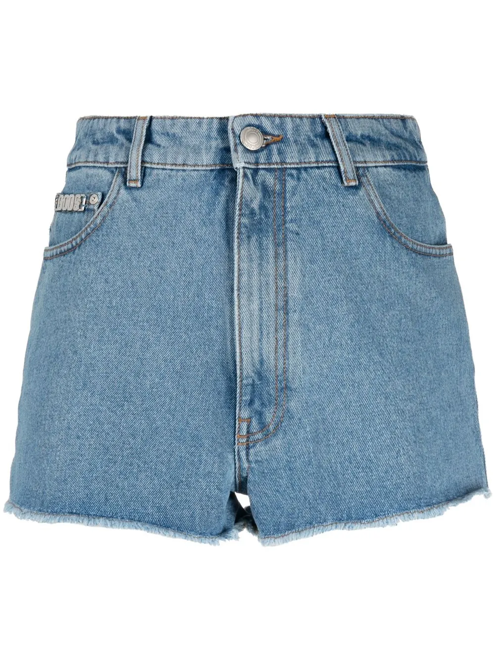 

Gcds high-waisted denim shorts - Blue