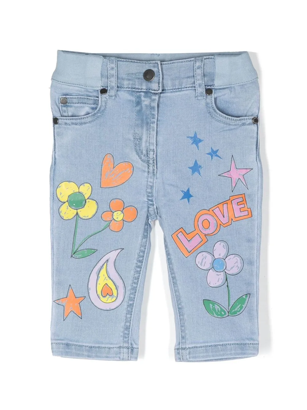 

Stella McCartney Kids graphic-print denim jeans - Blue