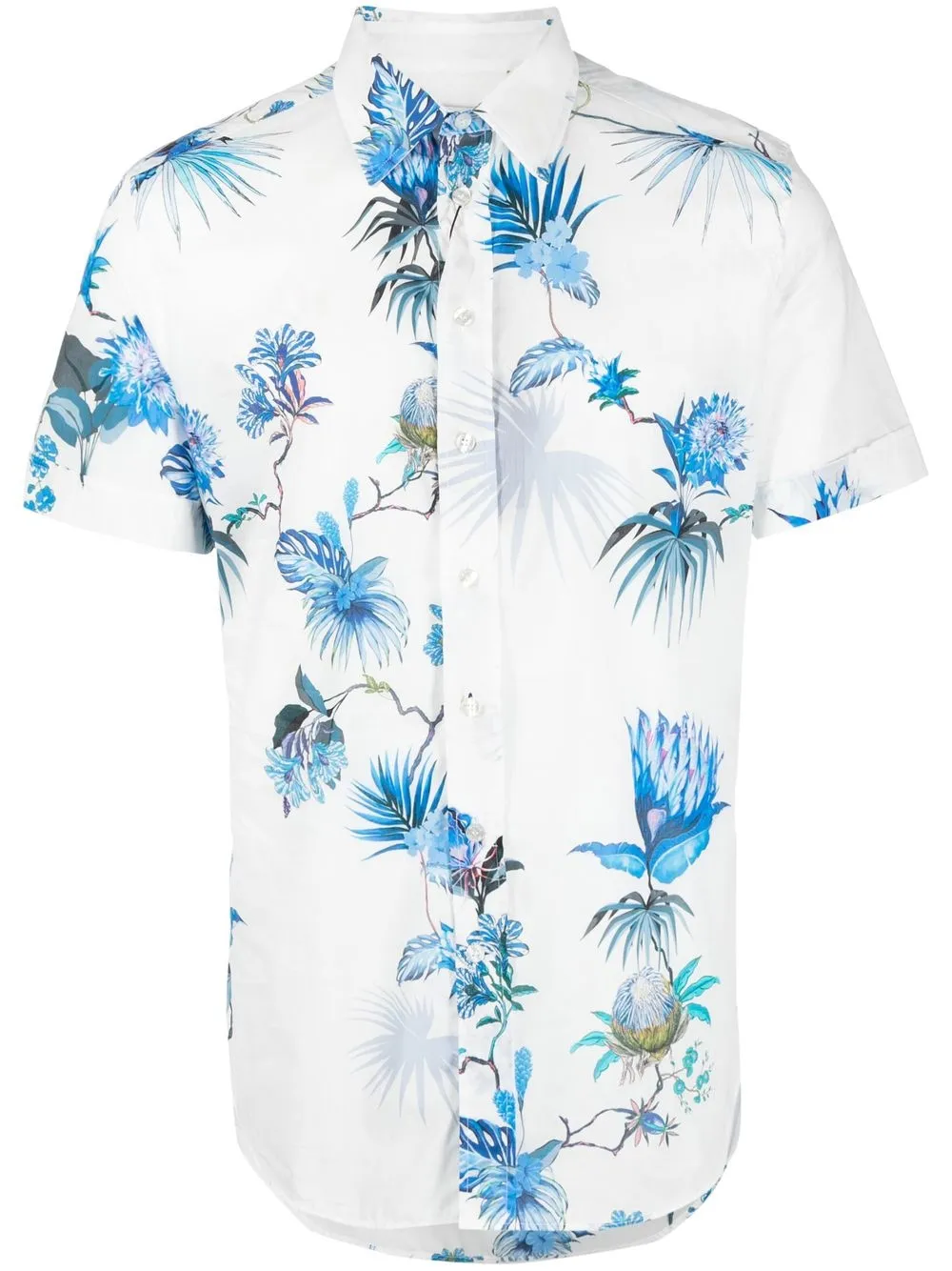 

ETRO floral-print short-sleeved shirt - White