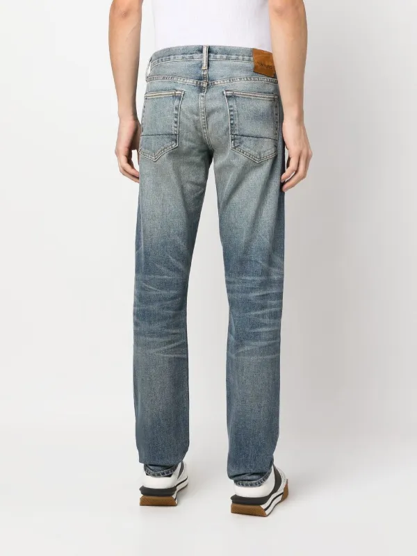 TOM FORD whiskering-effect Jeans | Blue | FARFETCH JO